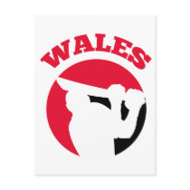 cricket player batsman Wales retro Post Cards