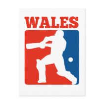 cricket player batsman Wales retro Postcards