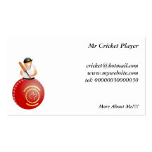 Cricket Player Business Card Templates