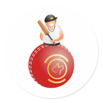 Cricket Player Sticker