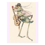 Cricket Playing the Fiddle Post Card