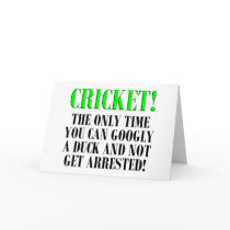 CRICKET Shirts, T-Shirts and Gifts! Greeting Card