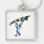 cricket sport batsman batting key chains
