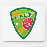 cricket sports ball shield stars mouse pad