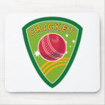 cricket sports ball shield stars mouse pad