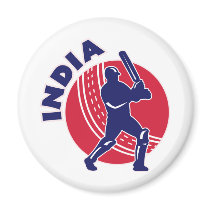 cricket sports batsman batting India Magnet