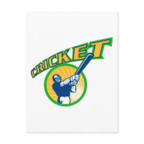 cricket sports batsman batting postcards