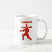 cricket sports batsman England flag Coffee Mug