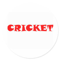 CRICKET ROUND STICKER