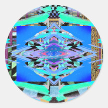 CricketDiane Extreme Design Extreme Geometry Round Stickers