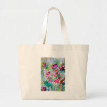 CricketDiane Flower Garden Watercolor Abstract Bags