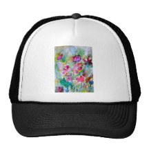 CricketDiane Flower Garden Watercolor Abstract Trucker Hat