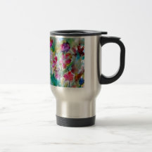 CricketDiane Flower Garden Watercolor Abstract Mugs
