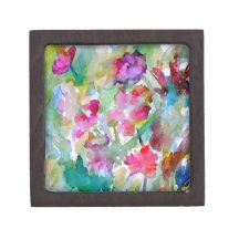 CricketDiane Flower Garden Watercolor Abstract Premium Gift Boxes