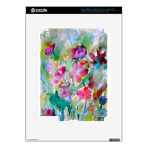 CricketDiane Flower Garden Watercolor Abstract Skins For iPad 3