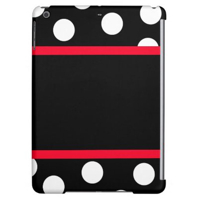 CricketDiane iPad Case Black White Colorblock Red