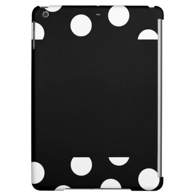 CricketDiane iPad Case Black White Polka Dot