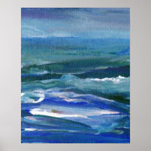 CricketDiane Ocean Poster Rainy Sea
