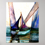 CricketDiane Ocean Poster Sailboat Abstract 2