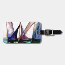 CricketDiane Sailboat Abstract 1 Sailing Bag Tag