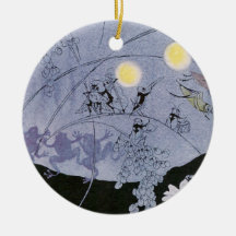 Crickets and Frogs Make Night Music Ornament