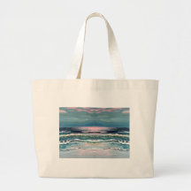 Cricket's Ocean - Beach Seascape Canvas Bags