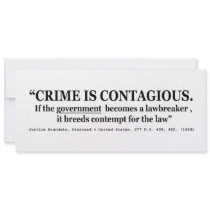 Crime is Contagious Olmstead v United States Personalized Announcement