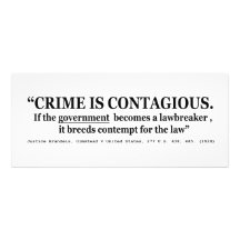 Crime is Contagious Olmstead v United States Personalized Announcement