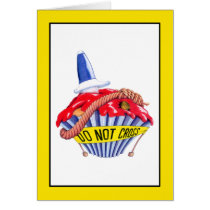 Crime Scene Cupcake Card