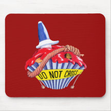 Crime Scene Cupcake Mousepad