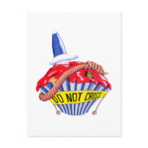 Crime Scene Cupcake Postcard by floatinglemons Crime Scene Cupcake Postcard