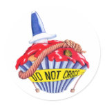 Crime Scene Cupcake Sticker