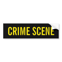 CRIME SCENE - Golden Yellow Logo Emblem Bumper Sticker
