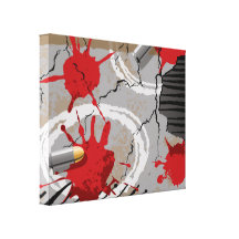Crime Scene Stretched Canvas Prints