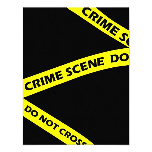 Crime Scene Tape Murder Mystery Party Invitation
