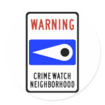 Crime Watch Neighborhood Highway Sign Stickers