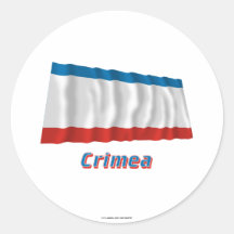 Crimea Waving Flag with Name Sticker