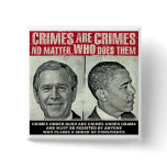 Crimes Are Crimes - No Matter Who Does Them Pins