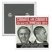 Crimes Are Crimes - No Matter Who Does Them buttons