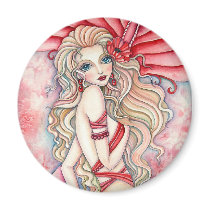 Crimsom Glamour Mermaid - Magnet by cckuik Crimsom Glamour Mermaid - Magnet