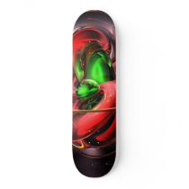 Crimson Affection Abstract Skateboard