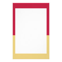 Crimson and Gold Border Stationery