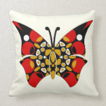 Crimson and Gold Butterflies Pillows