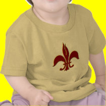 Crimson and Gold Fleur-de-lis - Infant Onesie / Cr t-shirts