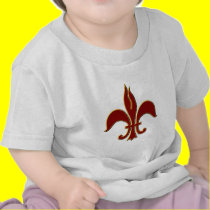 Crimson and Gold Fleur-de-lis - Infant T-Shirt t-shirts