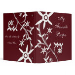 Crimson Bloom Vine Recipe Book binders