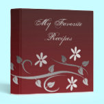 Crimson Blooms Recipe Book binders
