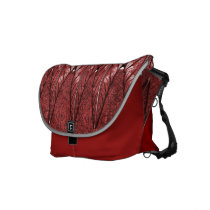 crimson deco trees messenger bag