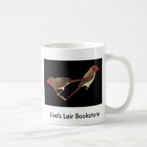 Crimson Finch (white-bellied) Pair Bookstore Promo mugs by LisasLair Crimson Finch (white-bellied) Pair Bookstore Promo mugs