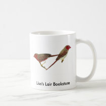 Crimson Finch (white-bellied) Pair Bookstore Promo mugs by LisasLair Crimson Finch (white-bellied) Pair Bookstore Promo mugs